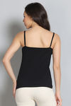 Zivame Knit Cotton Camisole - Black Beauty — thumbnail 3